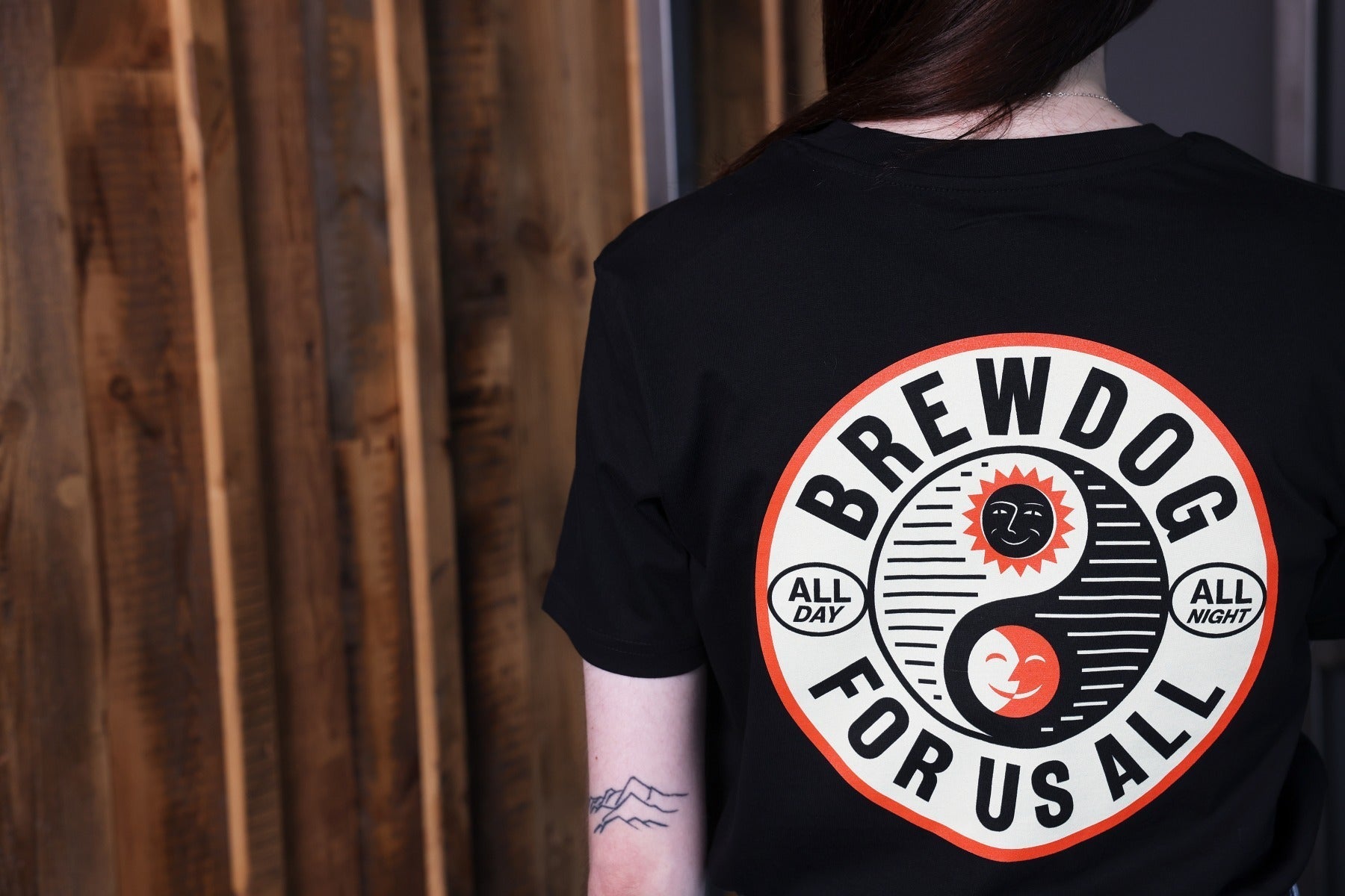 All Day All Night Black T-Shirt-L