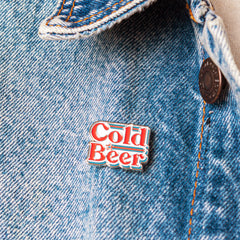 Cold Beer Pin Badge